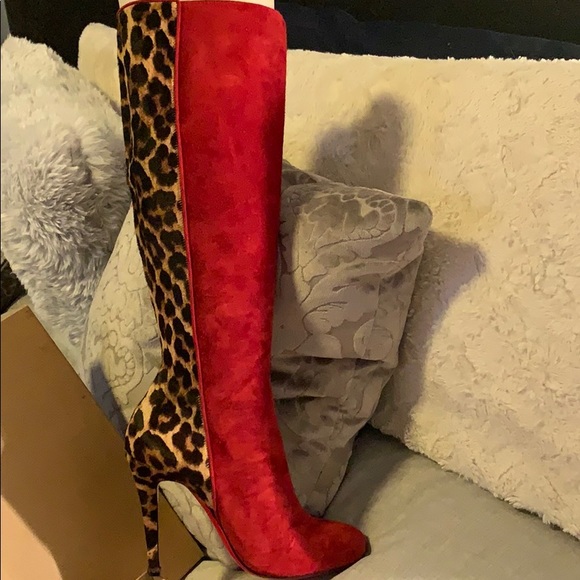 Christian Louboutin Boots Leopardred 
